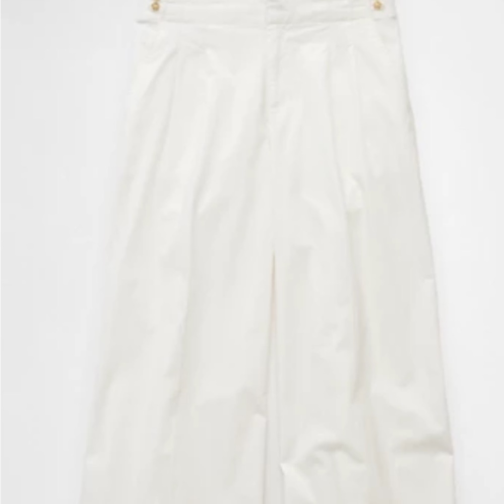 American Eagle White Wide Leg Trousers - Picture 7 of 13